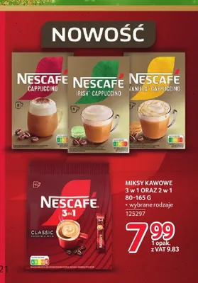 Kawa Nescafe Vanilla Cappuccino promocja w Selgros