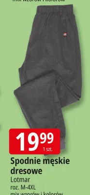 Spodnie męskie dresowe promocja w Leclerc