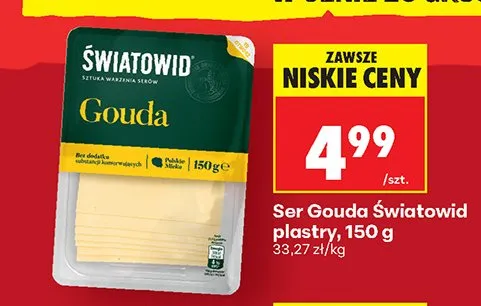 Ser Gouda Światowid plastry promocja w Biedronka