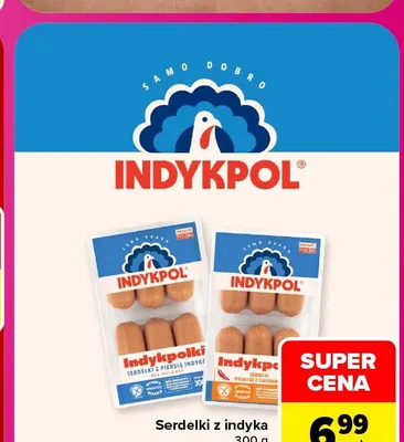Serdelki z piersią indyka Indykpolki Indykpol promocja w Carrefour