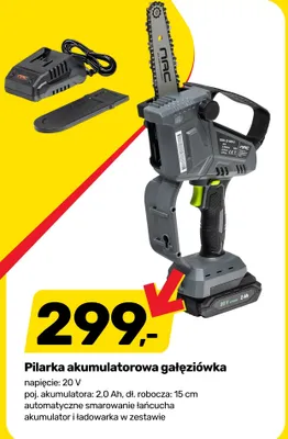 Pilarka akumulatorowa gałęziówka NAC 20V 2,0Ah 15cm promocja w Bricomarche