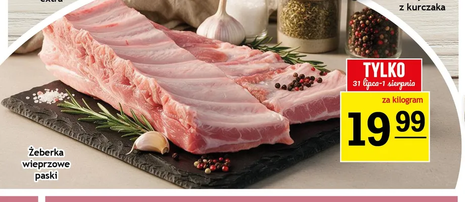 Żeberka wieprzowe paski promocja w Gram Market