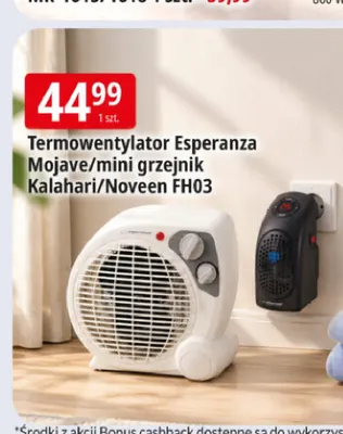 Termowentylator Esperanza Mojave promocja w Leclerc