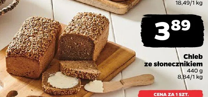 Chleb ze słonecznikiem promocja w Netto
