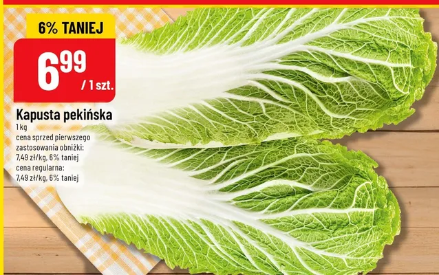 Kapusta pekińska promocja w POLOmarket