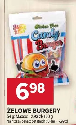 Żelowe burgery Maxco promocja w Stokrotka