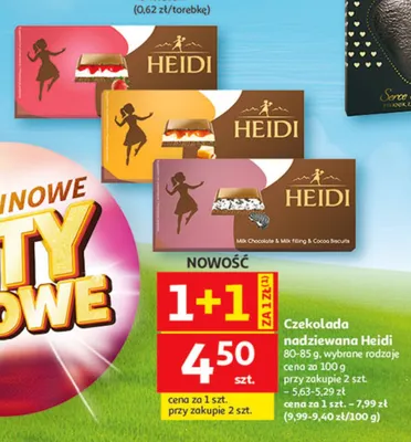 Czekolada nadziewana Heidi promocja w Auchan
