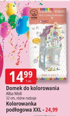 Domek do kolorowania Alba Moli 32cm promocja w Leclerc