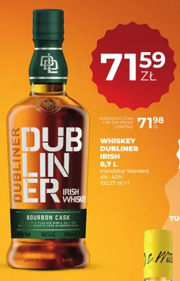 Whiskey Dubliner Irish promocja w Duży Ben