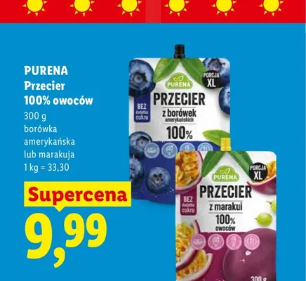 Przecier owocowy Purena z borówek amerykańskich promocja w Lidl