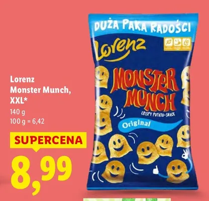 Chrupki Monster Munch, XXL promocja w Lidl
