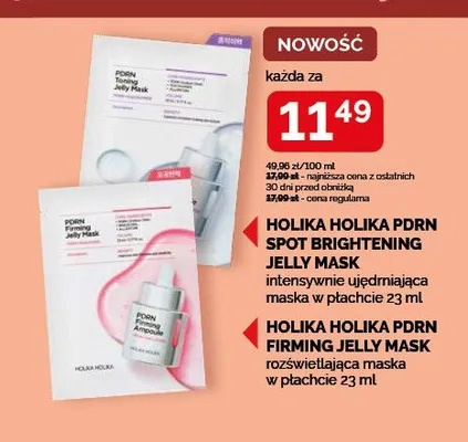 Maska w płachcie Holika Holika PDRN Spot Brightening Jelly Mask intensywnie ujędrniająca promocja w Ziko Dermo