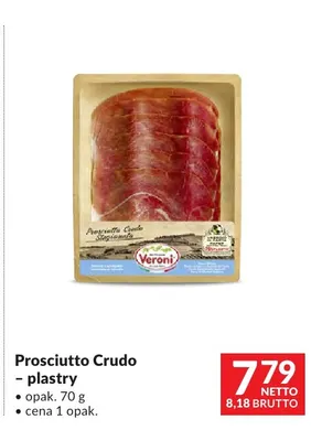 Prosciutto Crudo plastry Veroni promocja w Makro