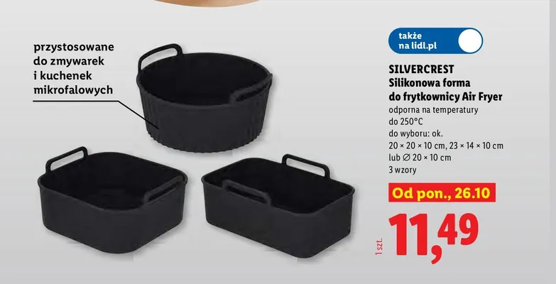 Silikonowa forma do frytkownicy Ø20x10 cm Silvercrest promocja w Lidl
