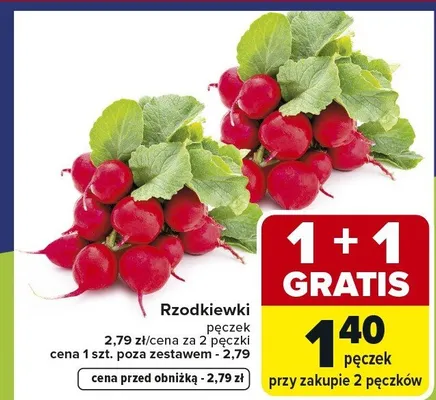 Rzodkiewki pęczek promocja w Carrefour