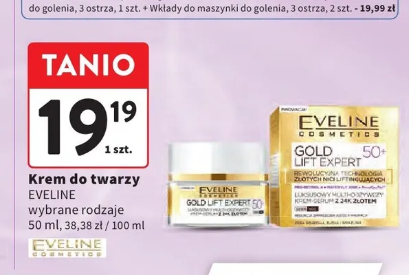 Krem do twarzy Eveline Cosmetics Gold Lift Expert 50+ promocja w Intermarche