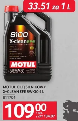 Olej silnikowy Motul 8100 X-clean EFE 5W-30 4L promocja w Selgros