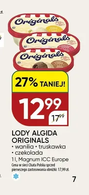 Lody Algida Originals czekolada promocja w Chata Polska