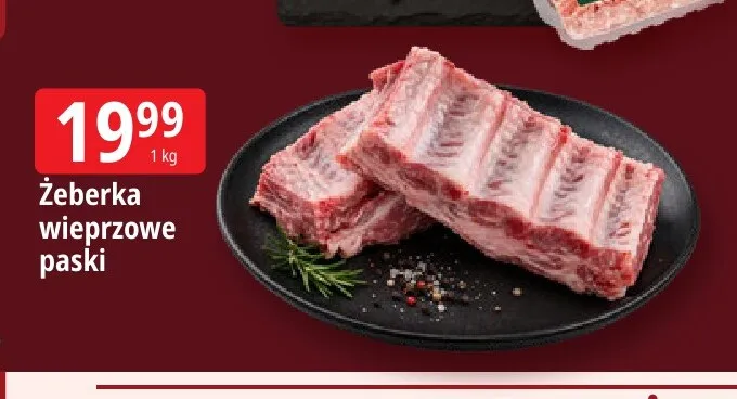 Żeberka wieprzowe paski promocja w Leclerc