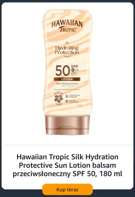 Balsam przeciwsłoneczny Hawaiian Tropic Silk Hydration Protective Sun Lotion SPF 50 promocja w Amazon