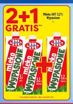 Mleko UHT Wypasione Mlekovita 3,2% promocja w POLOmarket