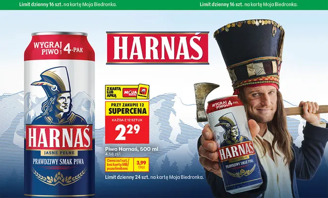 Piwo Harnaś promocja w Biedronka