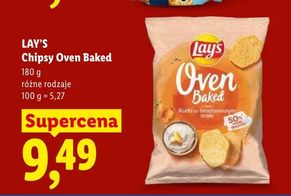 Chipsy Oven Baked Lay's kurki w śmietanowym sosie promocja w Lidl