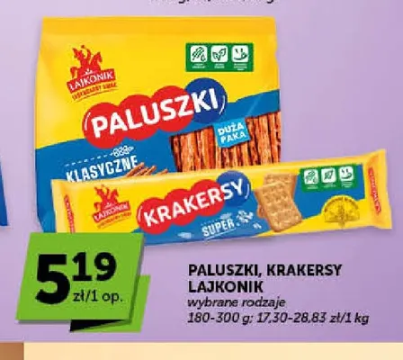 Krakersy super Lajkonik promocja w Euro Sklep