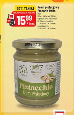 Krem pistacjowy Emporio Italia promocja w POLOmarket