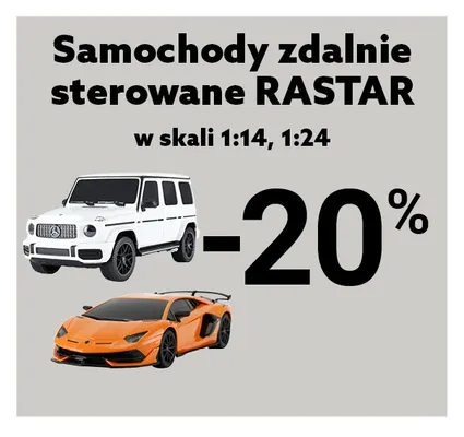 Samochody zdalnie sterowane Rastar w skali 1:14 1:24 promocja w Smyk