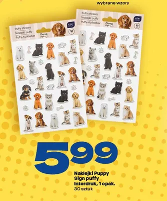 Naklejki Puppy Sign puffy Interdruk promocja w Twój Market