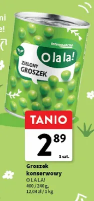 Groszek konserwowy zielony O la la! promocja w Intermarche