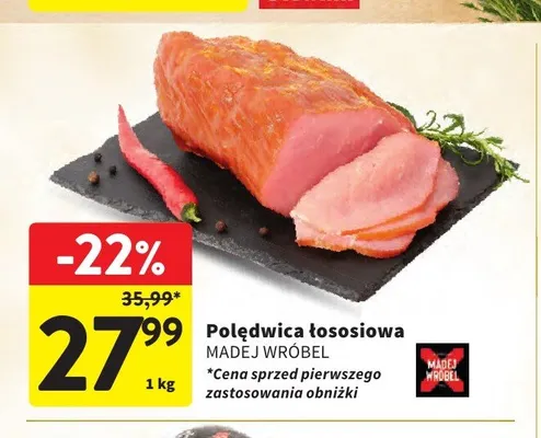 Polędwica łososiowa Madej Wróbel promocja w Intermarche