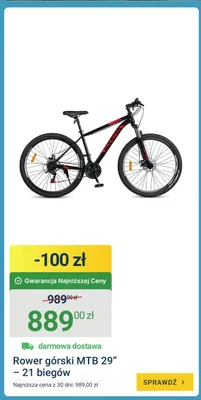 Rower górski MTB 29" 21 biegów promocja w ERLI