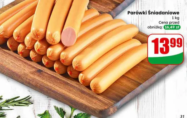 Parówki śniadaniowe promocja w Dino