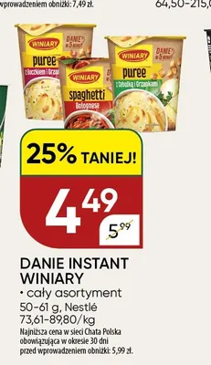 Danie instant Winiary Puree z boczkiem i grzankami promocja w Chata Polska
