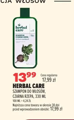 Szampon do włosów czarna rzepa Herbal Care promocja w Drogerie Natura
