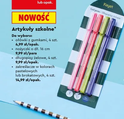Długopisy żelowe Kayet promocja w Biedronka