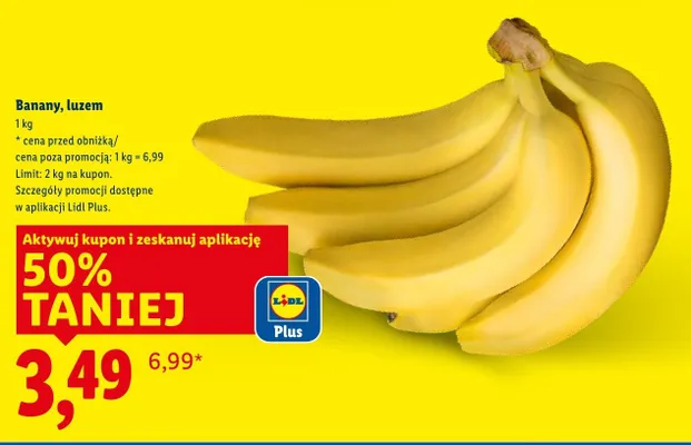 Banany, luzem promocja w Lidl
