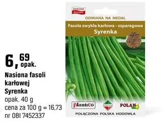 Nasiona fasoli karłowej Syrenka promocja w OBI