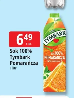 Sok 100% Tymbark Pomarańcza promocja w Leclerc