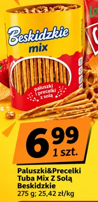 Paluszki i precelki tuba mix z solą Beskidzkie promocja w emma MARKET