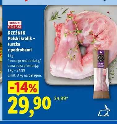 Polski królik tuszka z podrobami Rzeźnik promocja w Lidl