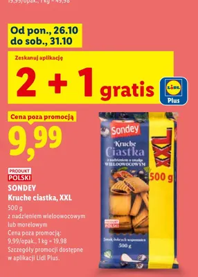 Kruche ciastka z nadzieniem morelowym XXL Sondey promocja w Lidl