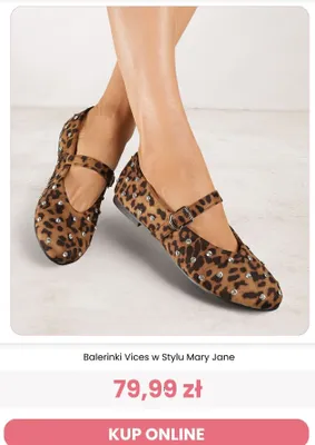 Balerinki Vices w Stylu Mary Jane promocja w Renee