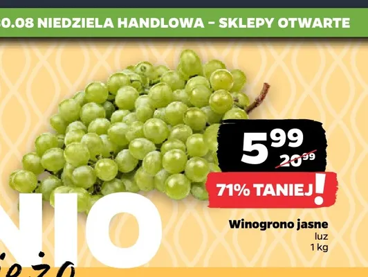 Winogrono jasne promocja w Netto