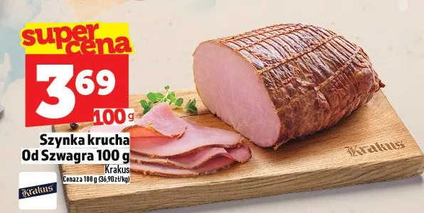 Szynka krucha Od Szwagra 100 g promocja w TOPAZ
