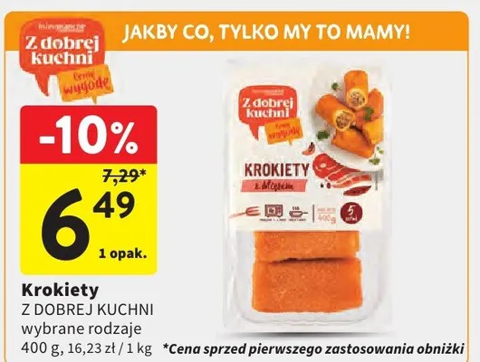 Krokiety wybrane rodzaje promocja w Intermarche