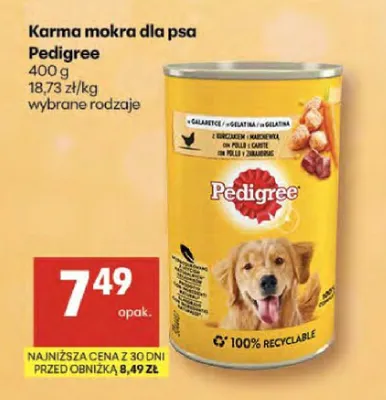 Karma mokra dla psa Pedigree z kurczakiem i marchewką promocja w Delikatesy Centrum