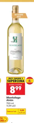 Wino białe Montelago Airén promocja w Biedronka